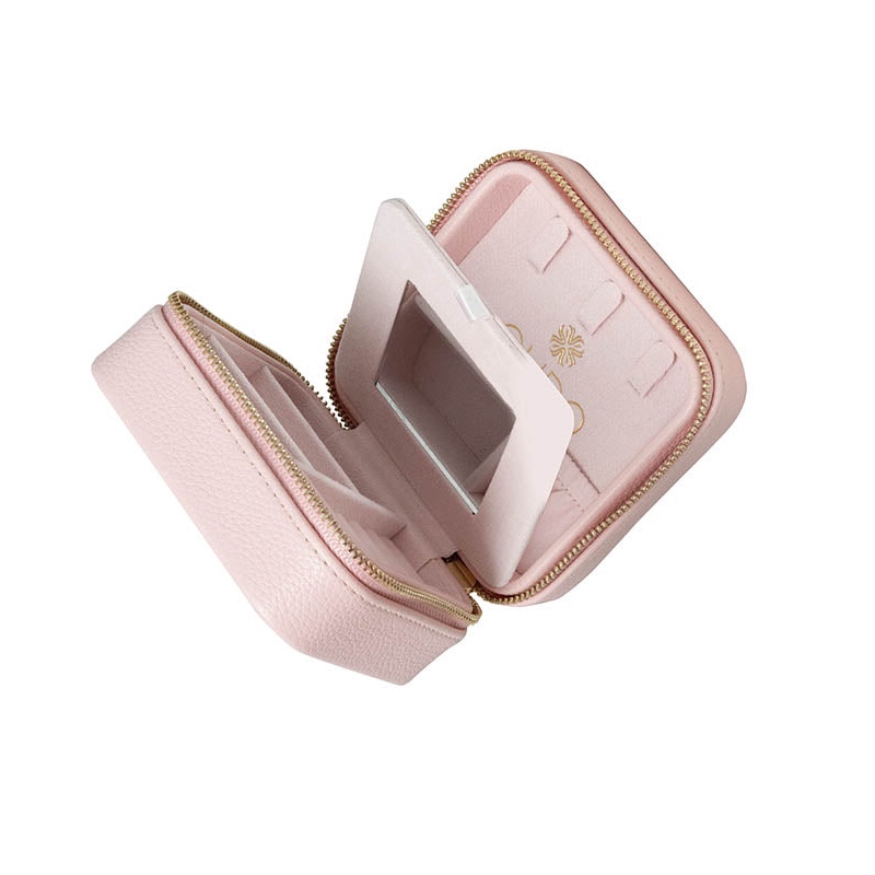 Coffret à Bijoux Qudo Carré Couleur Rose Poudrée – Image 2