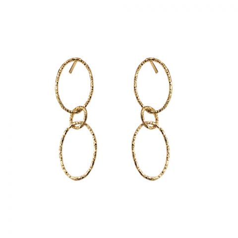 Boucles d'oreilles Plaqué Or Entrelacées
