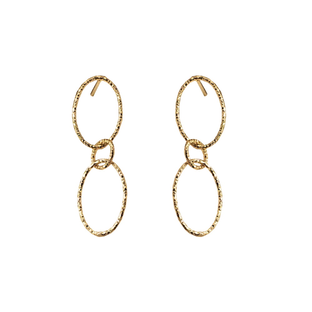 Boucles d'oreilles Plaqué Or Entrelacées