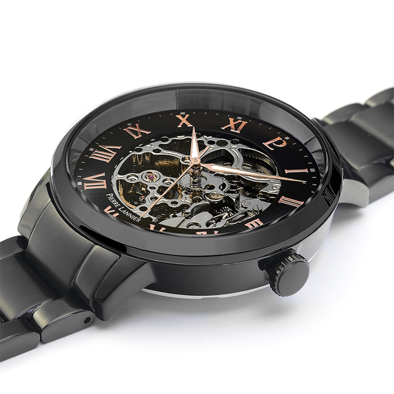 Montre Homme Pierre Lannier Automatique Bracelet Acier Noir 316D439 – Image 2