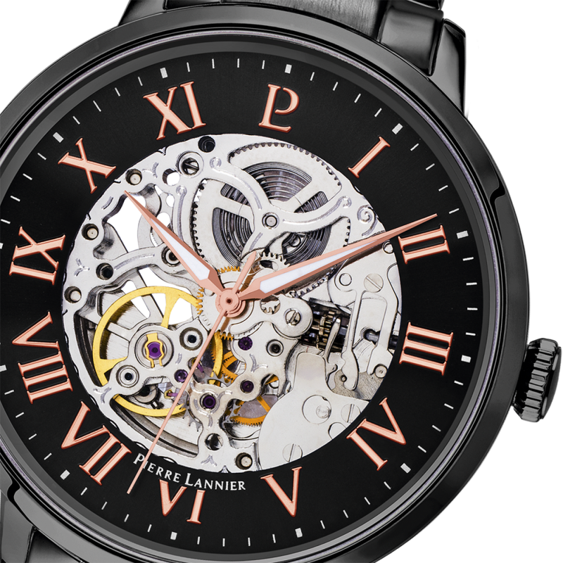 Montre Homme Pierre Lannier Automatique Bracelet Acier Noir 316D439 – Image 3