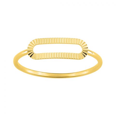 Bague Or Jaune 750/1000 Motif Ciselé