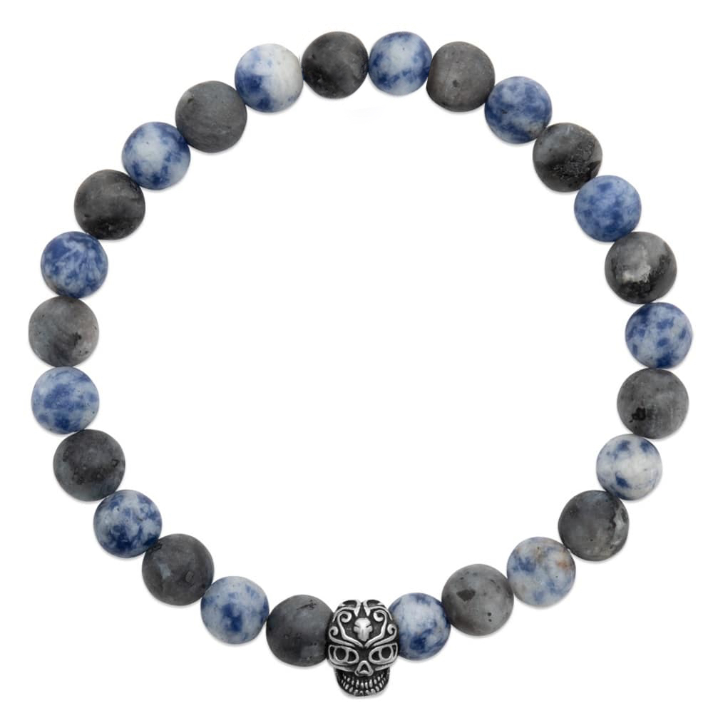 Bracelet Homme Pierres Naturelles Sodalite Perles 8mm