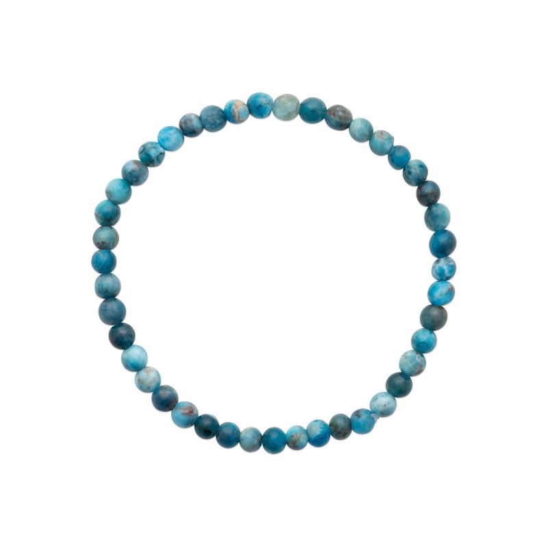 Bracelet Femme Pierres Naturelles Apatite Perles 4mm