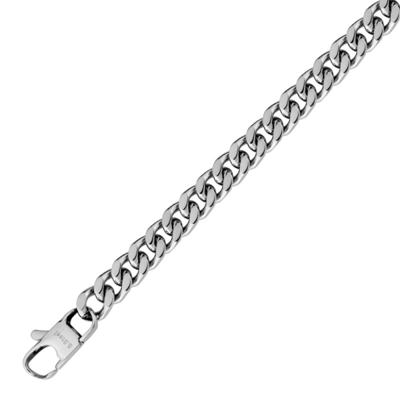 Collier Homme Fashion Steel Acier Maille Gourmette 55cm – Image 2