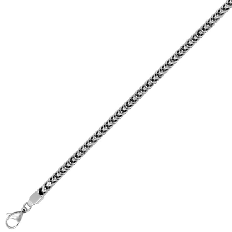 Collier Homme Acier Maille Carée – Image 2