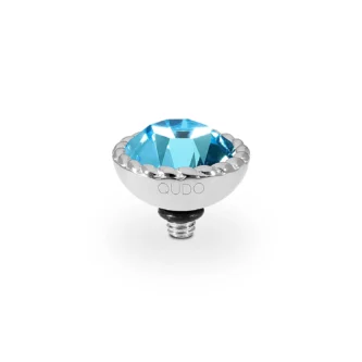 Tops Qudo Bocconi 11 mm Acier Silver Cristal - Aquamarine
