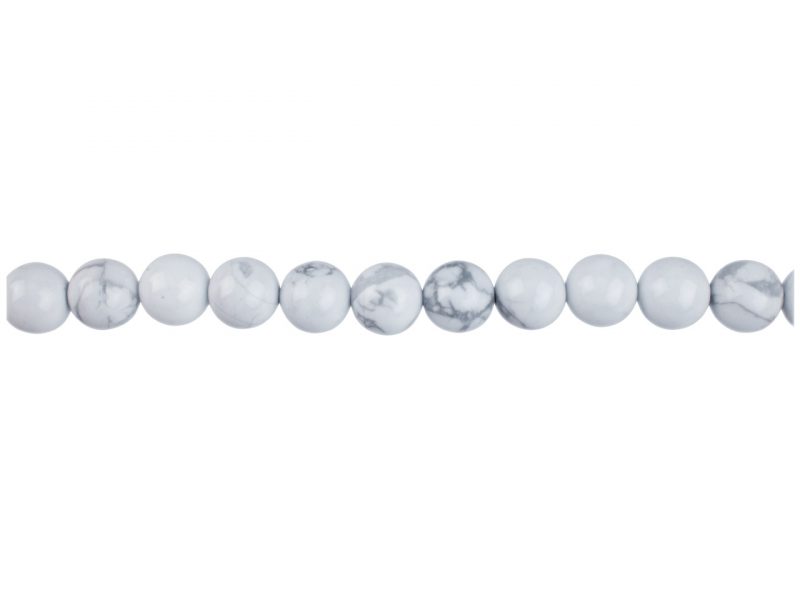 Bracelet Femme Pierres Naturelles Howlite Perles 6mm