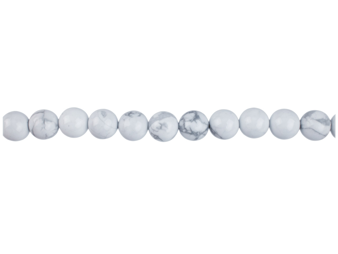 Bracelet Femme Pierres Naturelles Howlite Perles 6mm