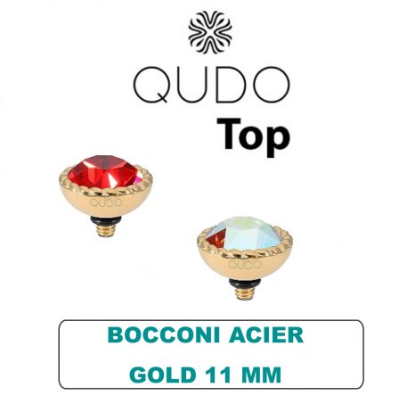 Tops Qudo Bocconi 11 mm Acier Gold Cristal