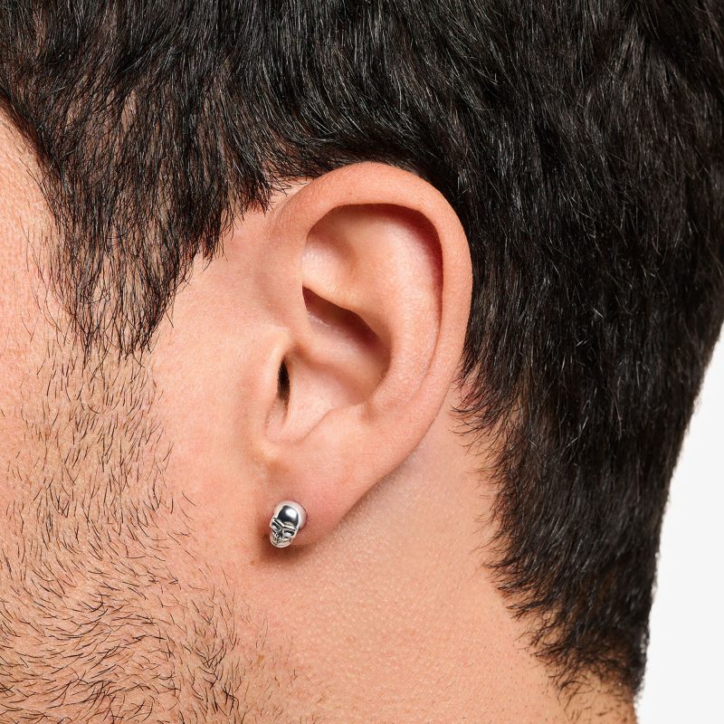 Boucles d'oreilles Clous Thomas Sabo Argent 925/1000 Têtes de Mort – Image 2