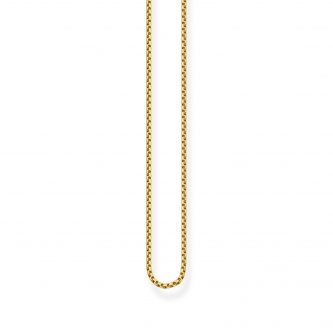 Chaîne Thomas Sabo Maille Vénitienne Argent 925/1000 Plaqué Or Jaune Épaisseur 1 mm