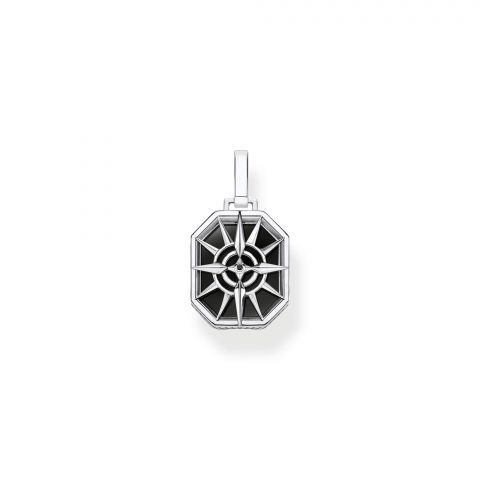 Pendentif Thomas Sabo Argent 925/1000 Boussole et Onyx