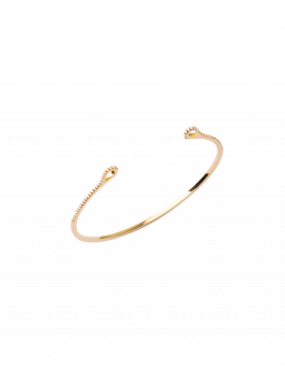 Bracelet Saunier Jonc Anse Plaqué Or et Oxydes