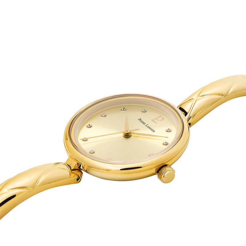 Montre Femme Pierre Lannier Leia Cadran Doré Bracelet Acier Doré 043L542 – Image 2