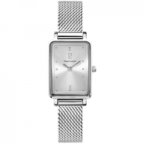 Montre femme Pierre Lannier Ariane Cadran Argenté Bracelet Acier Milanais Argenté 056J621