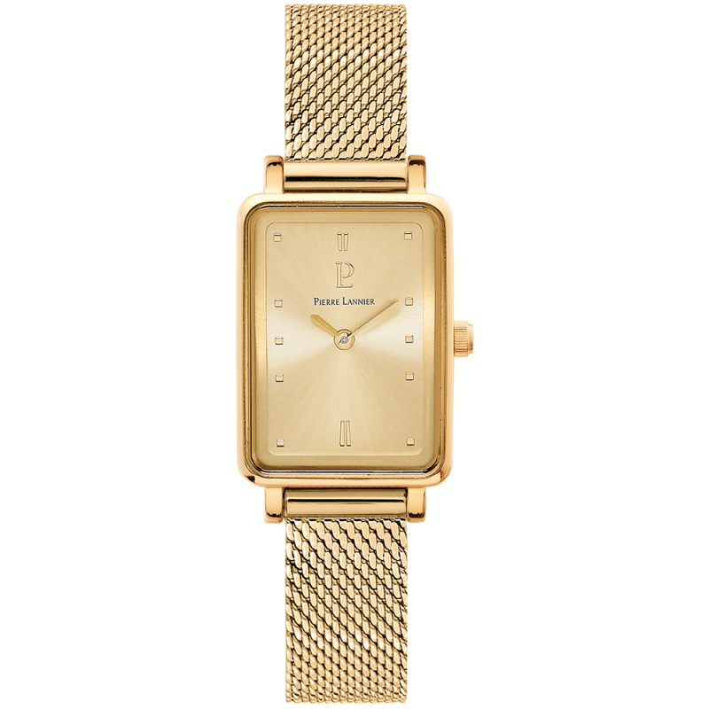 Montre Femme Pierre Lannier Ariane Cadran Doré Bracelet Acier Milanais Doré 057H542