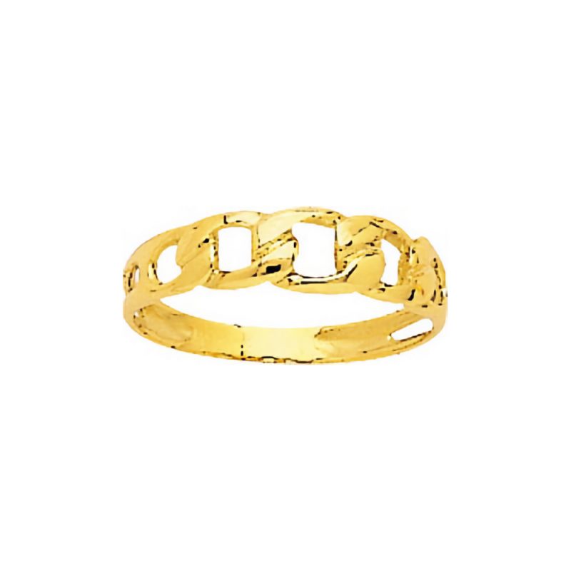 Bague Or Jaune 750/1000 Maillons Gourmette