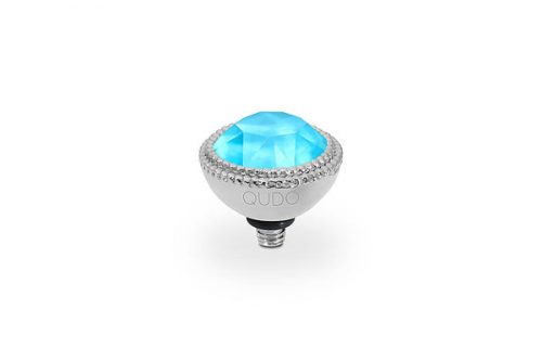 Tops Qudo Fabero 11 mm Acier Silver Cristal - Azure Blue