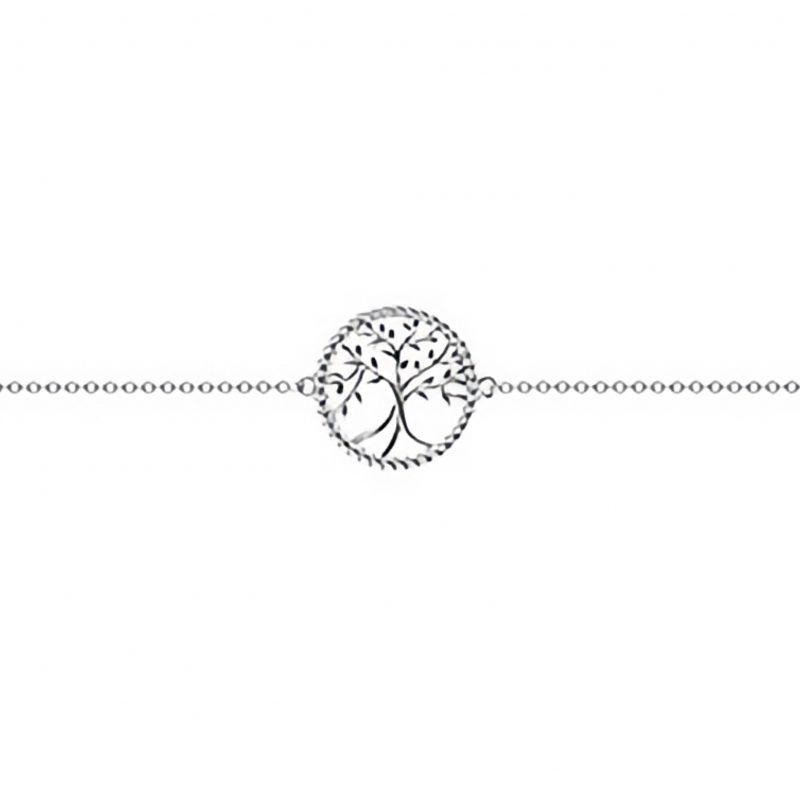 Bracelet Argent 925/1000 Rhodié Arbre de Vie