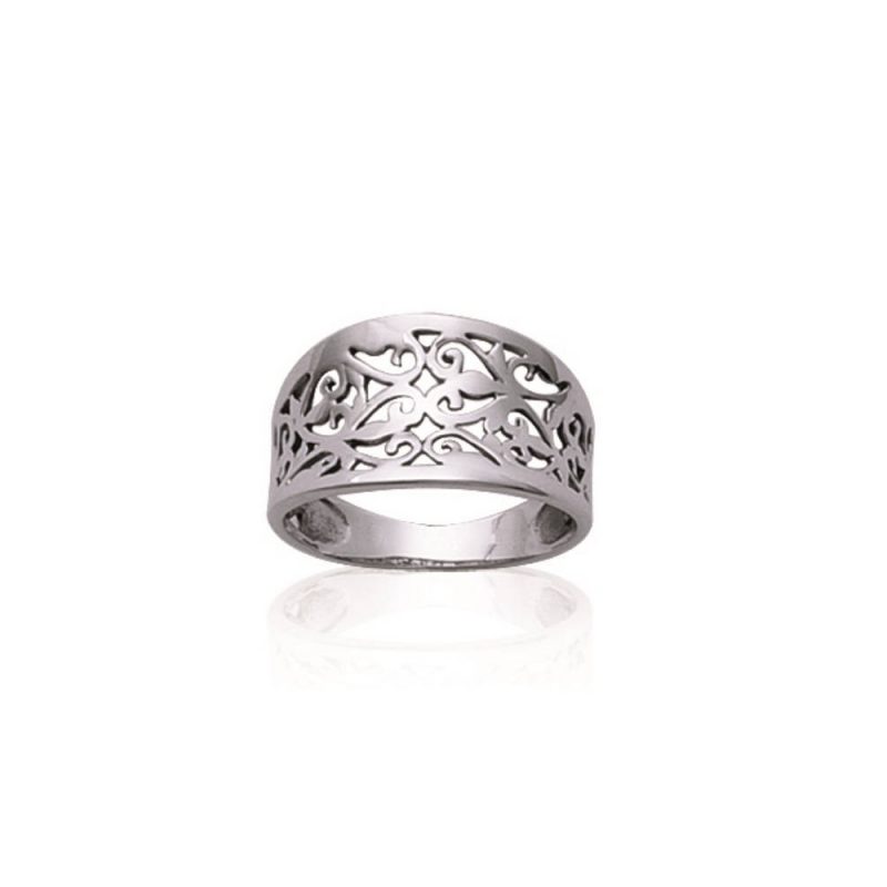 Bague Argent Rhodié 925/1000 Arabesques