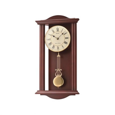 Pendule Murale Seiko en Bois d'Érable Double Carillon et Balancier QXH072BN