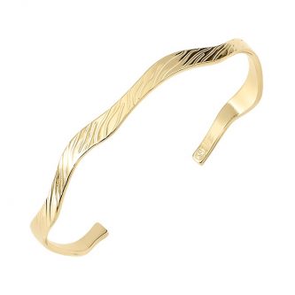 Bracelet Jonc Saunier Barbotine Plaqué Or