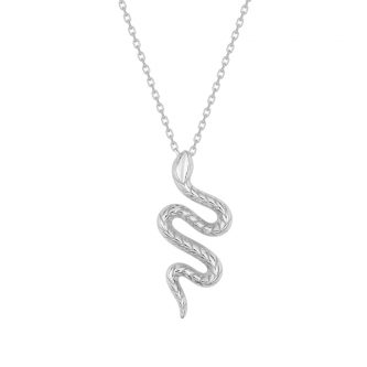 Collier Argent 925/100 Rhodié Serpent
