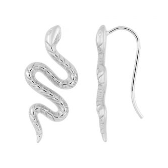 Contour d'oreille Argent 925/1000 Rhodié Serpent
