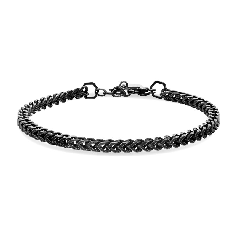 Bracelet Homme Rochet Major Acier Noir Vintage HB01385 – Image 2