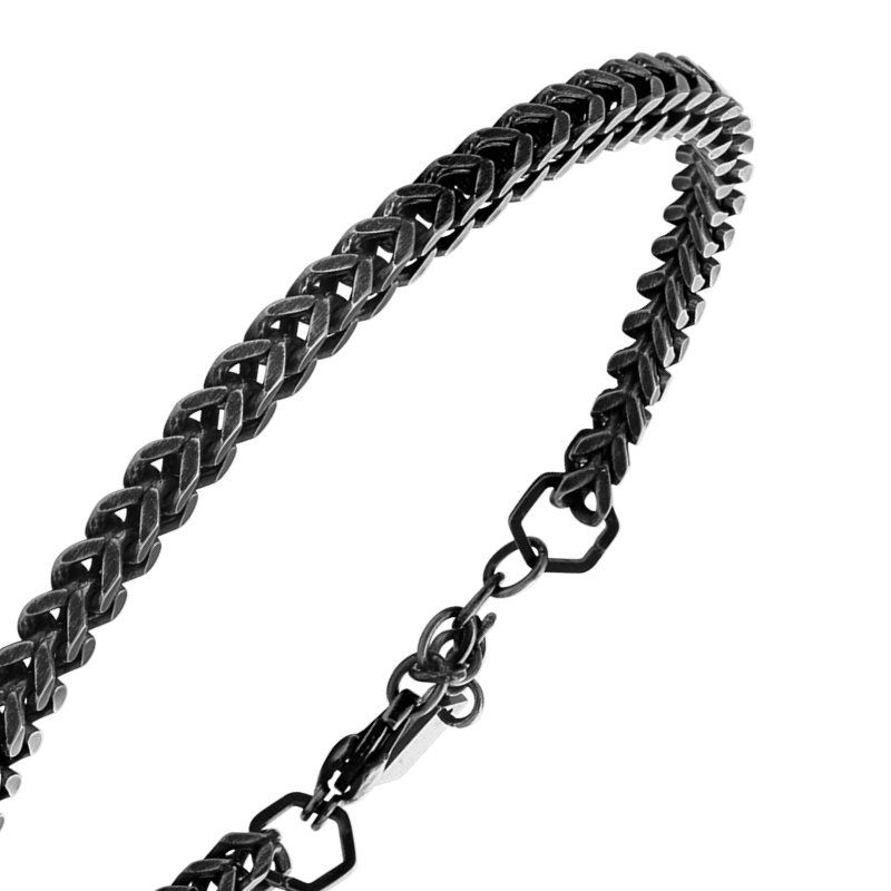 Bracelet Homme Rochet Major Acier Noir Vintage HB01385 – Image 3