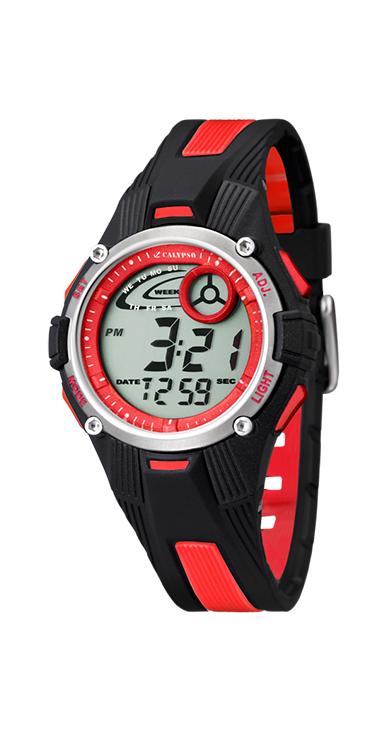 Montre Calypso Enfant Digitale Noir et Rouge K5558/5