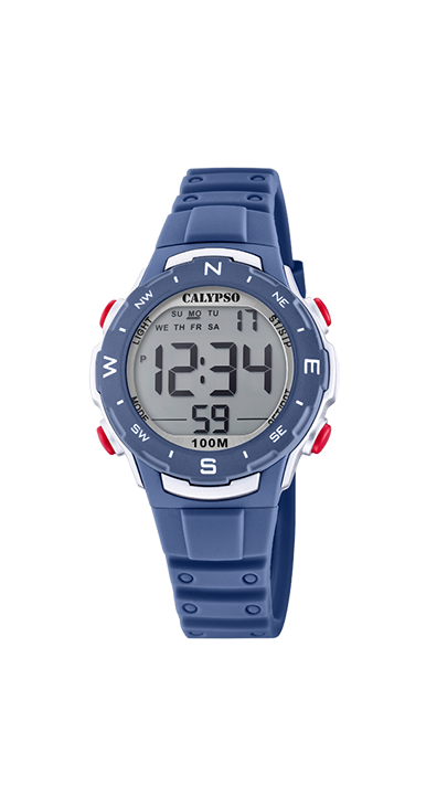 Montre Calypso Enfant Digitale Bleu etGris K5801/5