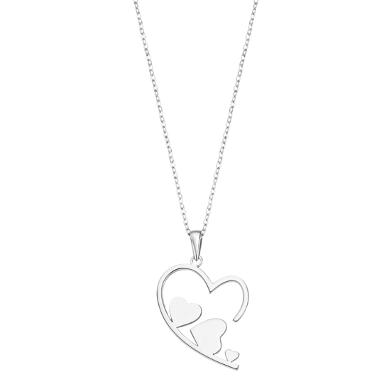 Collier Argent 925/1000 Multiples Coeurs