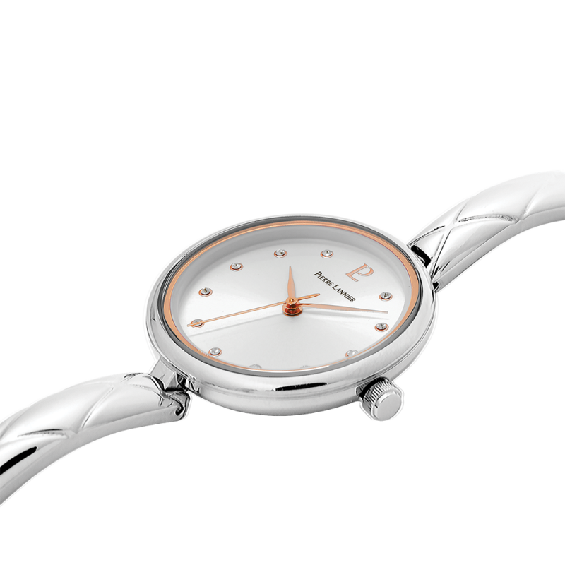 Montre Femme Pierre Lannier LEIA Cadran Argenté Bracelet Acier Argenté 042J721 – Image 2