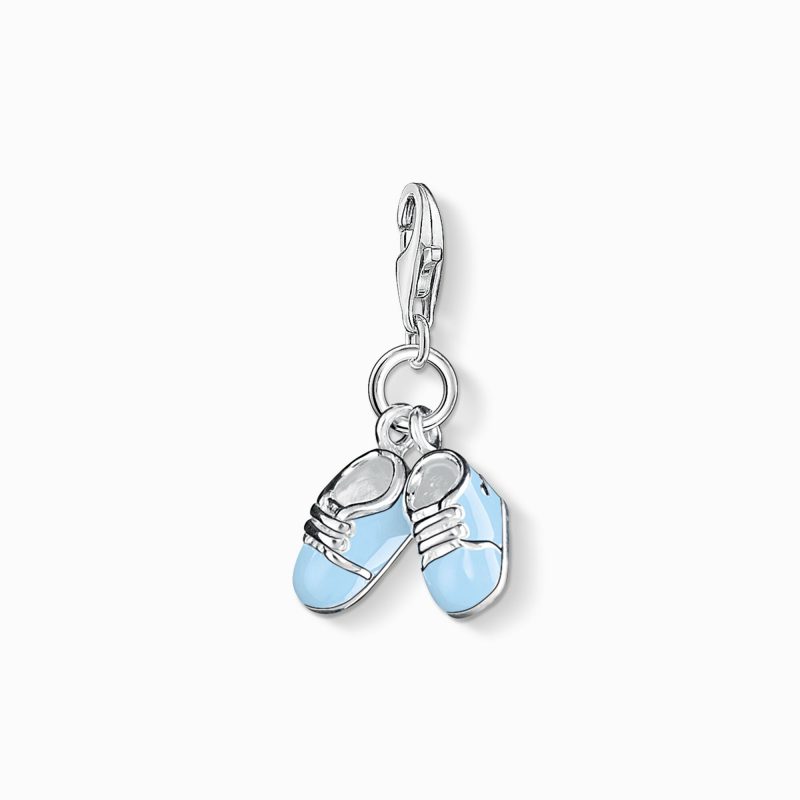 Pendentif Charm Chaussures Bébé Bleu Thomas Sabo Argent 925/1000