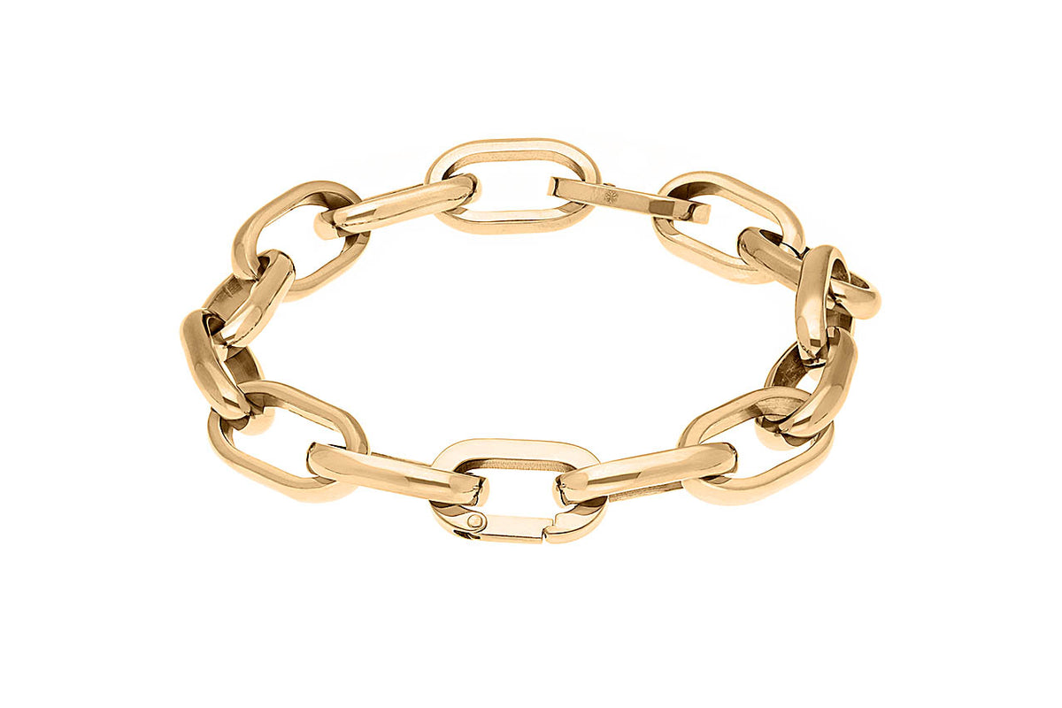 Bracelet Qudo Fanano Acier Gold 22 cm