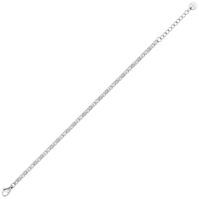 Bracelet Fashion Steel Acier 1 rang Oxydes Blancs – Image 2