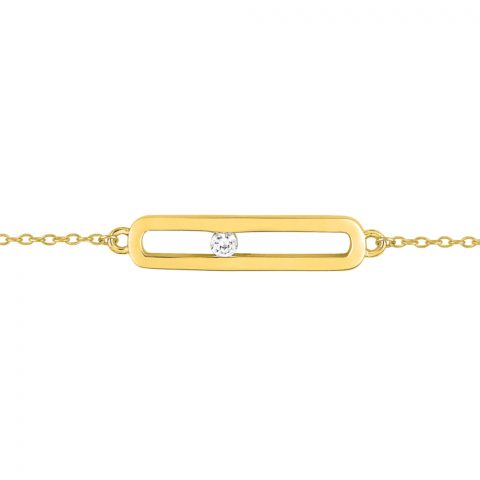 Bracelet Plaqué Or avec Oxyde Blanc