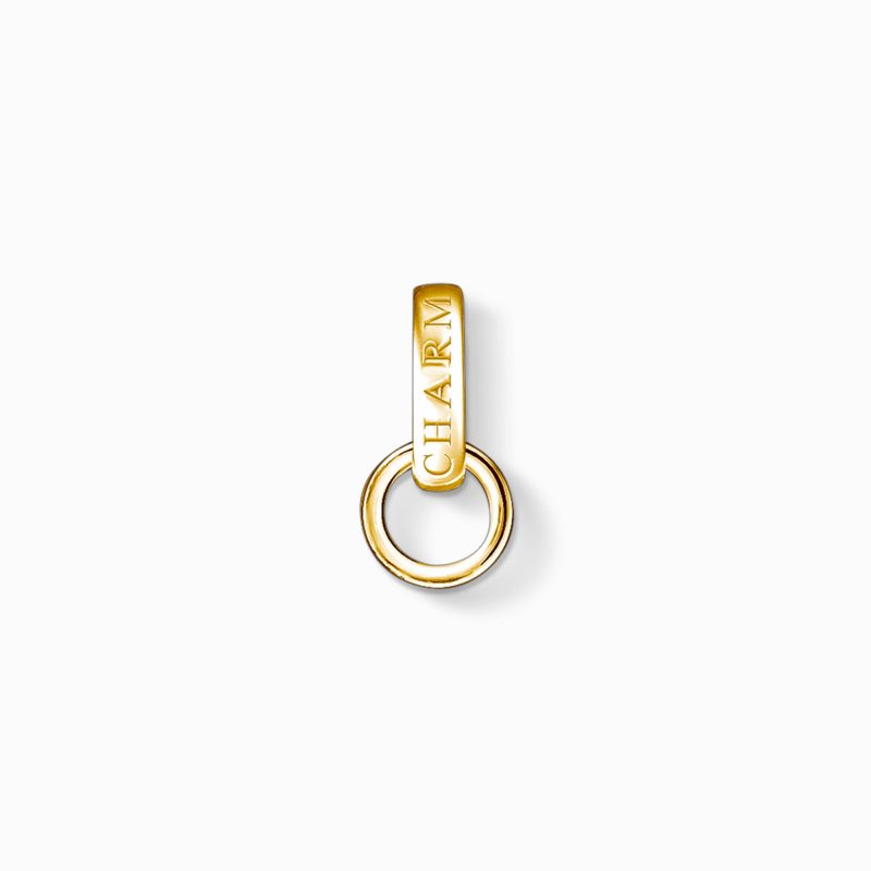 Pendentif Support de Charm Thomas Sabo Argent 925/1000 Plaqué Or Jaune 18 Carats