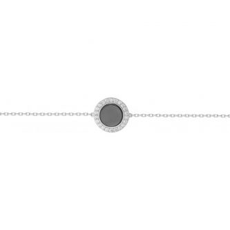 Bracelet Argent 925/1000 Céramique et Pavage Rond Oxydes