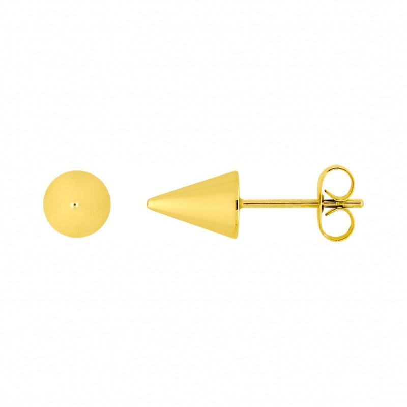 Boucles d'oreilles Fashion Steel Cône Acier Doré