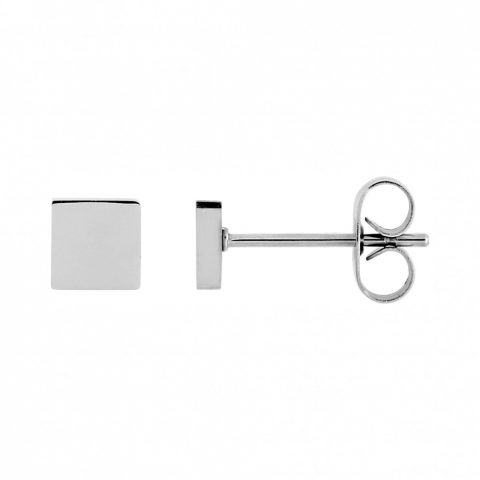 Boucles d'oreilles Fashion Steel Carré 5x5mm Acier