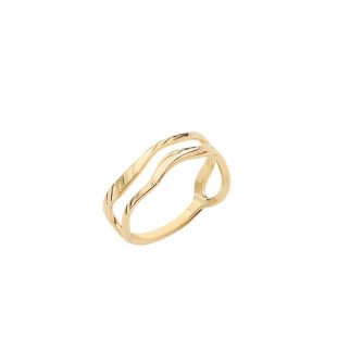 Bague Saunier Barbotine Plaqué Or - 54