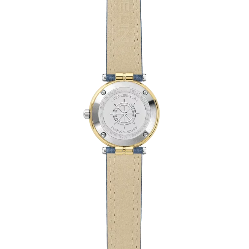 Montre Femme Herbelin Acier Newport Originals Bicolore Bracelet Cuir 14255T35 – Image 4