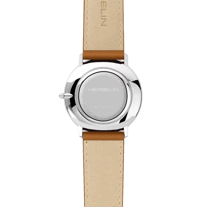 Montre Homme Herbelin Acier City Cadran Bleu Cuir Gold 19515AP15GD – Image 4