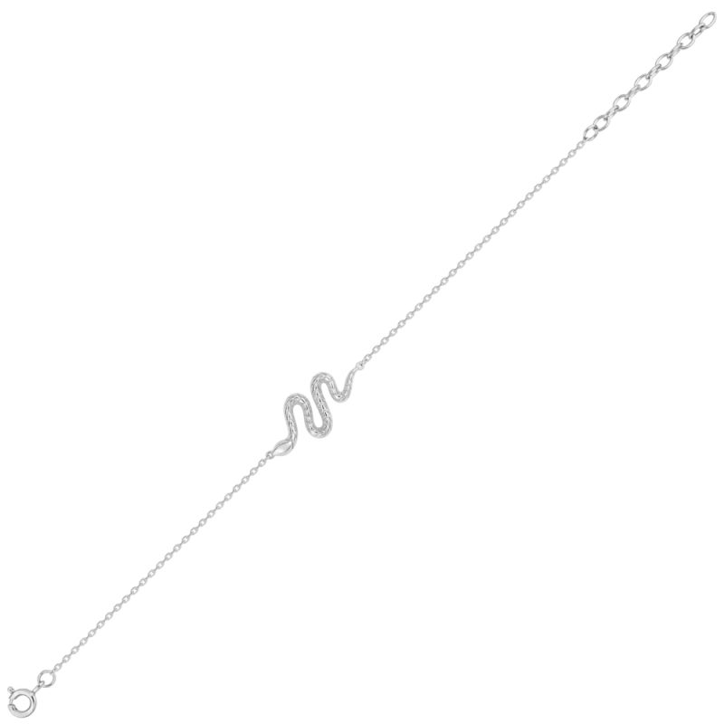 Bracelet Argent Rhodié 925/1000 Serpent – Image 2