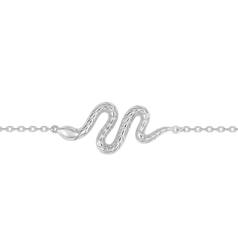 Bracelet Argent Rhodié 925/1000 Serpent