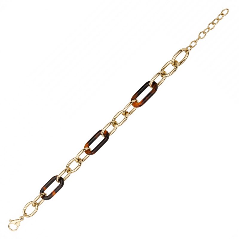Bracelet Fashion Steel Maillons Acier Doré et Acétate – Image 2