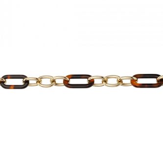 Bracelet Fashion Steel Maillons Acier Doré et Acétate